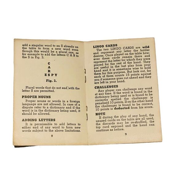 Vintage 1938 LINGO Crossword Game by All Fair Inc. - Picture 12 of 16